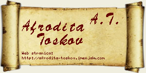 Afrodita Toškov vizit kartica